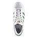 adidas Originals womens Superstar Sneaker, White/Green/Gold Metallic, 4 Big Kid US
