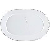 VietriLastra White Oval Tray, Stoneware, Serving Platter, Table Decor & Party Hosting Essentials