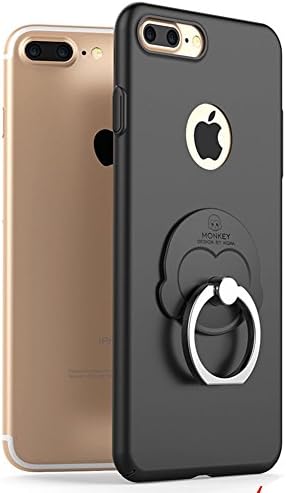 iPhone 7 Plus with Monkey Kickstand, ACLOOK Ultra Thin Hard PC Protective Case Cover with Ring Kickstand Perfect for iPhone 7 Plus 5.5 Inch (Monkey Black)