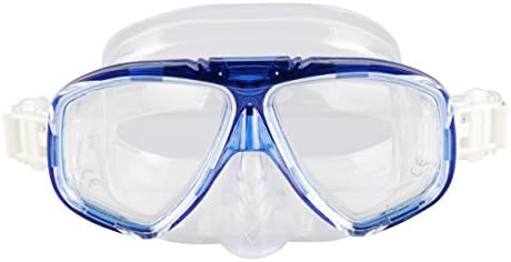 Yoogan Scuba Diving Goggles Snorkeling Mask with Tempered Glass Lens, Anti-fog&amp; Anti-leak Swimming Glasses for Adults and Youth (Blue)