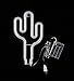 Cactus 3D Neon Night Lights Wall Light，USB Cable/Batteries Powered for Nursery, Bedroom, YiiY Decorations for Kids' Room,Living Room, (Cactus-Green)