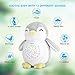 Samxic Baby White Noise Sound Machine & Shower Gift, Sleep Soother Stuffed Animal Penguin for Baby with Sleep Aid Night Light, 12 Baby-Soothing Sounds, Adjustable Volume, Auto-Off Timer