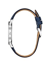Bulova 96b295 hombre clásico esfera azul correa de piel reloj