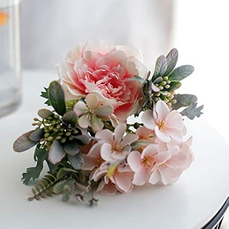 Amazon 造花 結婚式ホームパーティーの装飾フェイクフラワー人工牡丹ブーケシルク椿の花 Color Pink 造花 オンライン通販