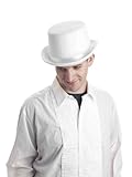 Forum Novelties Men's Super Deluxe Top Hat-White Party Supplies, Standard