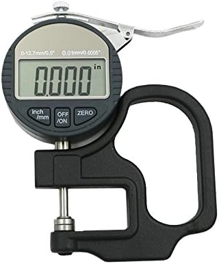 CAIDU Portable Digital Thickness Gage Gauge 0.0005-0.5-inch | 0.01-12.7mm Range Electronic Micrometer Inch/Metric | Electronic Percentage Thickness Meter with Precise LCD Display