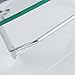 KES Aluminum Bathroom 2-Tier Glass Corner Shelf with Towel Bar Wall Mounted Extra Thick Tempered Glass Silver, A4123B