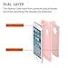 iPhone 6 Cases, Vogue Shop 2in1 Hybrid Hard PC Cover and Inner Soft Silicone Corner Protection High Impact Defender Combo Shell Case for iPhone 6 4.7 inch (rose gold)