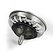 Highcraft 9754JO Stainless Steel Kitchen Sink Strainer Basket-Replacement for Standard Drains (3-1/2 Inch) -Ball-Lock Rubber Stopper, 3-1/2