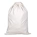 Extra Large Cotton Santa Bag with Drawstring Tie Closure | 39 x 27 Santa Sack for Christmas Presents, Stocking Stuffers & Holiday Gifts (1 PC)