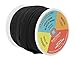 Mandala Crafts 5/8 Inch Black Fold Over Elastic Ribbon - 20 Yards FOE Foldover Stretchy Ribbon Band for Hair Ties, Headbands, Hair Bows, and Sewing Crafts