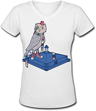 Doctor Hoot V Neck Woman's Sport T Shirt Women's Fashion
