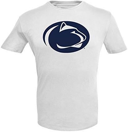 Alta Gracia NCAA Penn State Nittany Lions Men's Short Sleeve R-Spun G-Dye Tee, White, X-Large