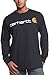 Carhartt Men's Big & Tall Signature Logo Midweight Jersey Long Sleeve T-Shirt,Navy,Large Tall