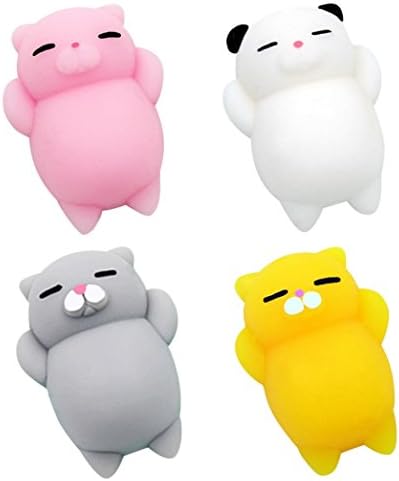 Mochi Squishy Toys HAIYOO Kawaii Squishy Cats Mini Squishy Squeeze Collection Stress Reliever Gift Colorful Cat Shape Squishies