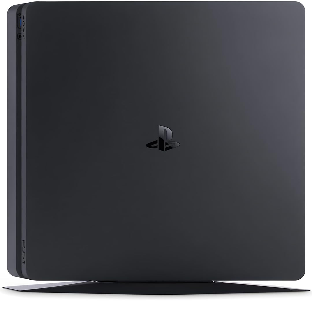 PlayStation 4 Slim 500GB Console Bundle - Includes the PS4 Slim Console 500GB, 2 Dualshock 4 Wireless Controllers, MicroUSB Charging Cable, HDMI cable, Wired Earbuds and Microfiber Cloth (Renewed)