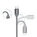 USB Type C Cable, Nekteck Nylon Braided USB-C to USB Type A Male Data & Charging Cord 56k ohm Resistor 6.6ft for for MacBook 12 Inch, Galaxy S9/ S9 Plus, Note8/ LG G6, Pixel3 2/XL,OnePlus 6 Grey