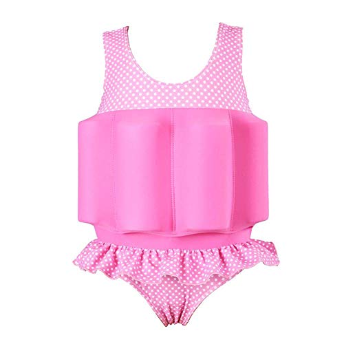 Kids Baby Girls Polka Dot Floatation Swimsuit