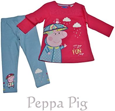 Toddler Peppa Pig Embroidered Cotton Shirt &amp; leggings Set (3-4yr)