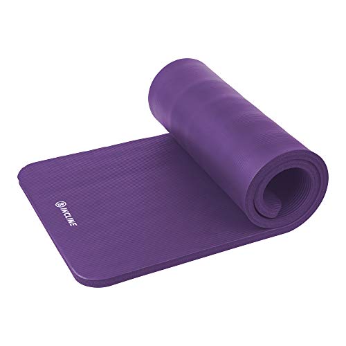 Incline Fit Exercise Mat Ananda 1" Extra Thick Exercise Mat with Strap - Non Slip Workout Mat for Yoga, Pilates, Stretching, Meditation, Floor & Fitness Exercises - Thumbnail 2