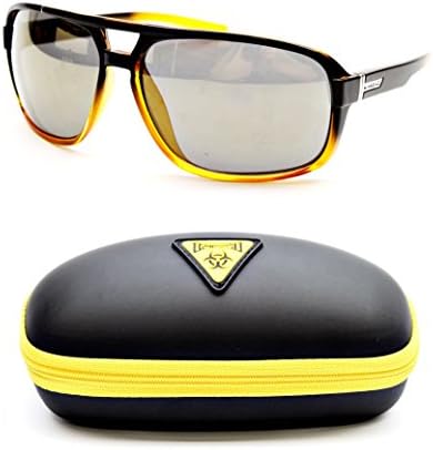 Bz112-bc Biohazard Sports/fashion Sunglasses (133 Black/Yellow-mirrored, uv400)