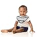 Bumkins Printed Waterproof Bandana Bib 2 Pack, Gray Chevron (0-9 Months)