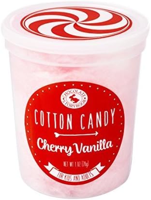 Cherry Vanilla Gourmet Flavored Cotton Candy – Unique Idea for Holidays, Birthdays, Gag Gifts, Party Favors