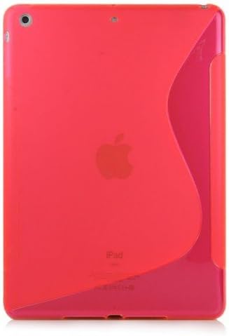 OMC iPad Air TPU S-Wave Case (Red) w/ Screen Protector, Cloth and Stylus