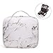 Joyful Professional Travel Makeup Case,Marble Makeup Cosmetic Train Case Organizer Bag with Dividers Brush Holder ¡­