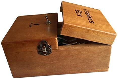 Useless Box Leave Me Alone Machine Fully Assembled in Real Wood