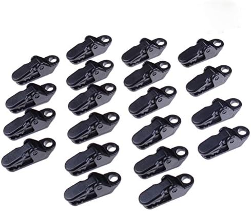20 Stück Zelt Clips Schwarz - Camping Clamps Für Tarps & Markisen