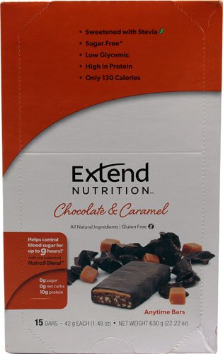 ExtendSnacks ExtendBar® Chocolate &amp; Caramel -- 15 Bars - 2pc