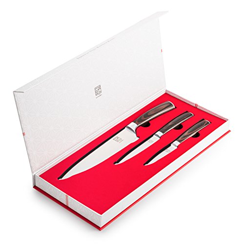 ISSIKI Cutlery 3 Knife Set, GYUTO 8inch Chef's Knife & 5inch Utility