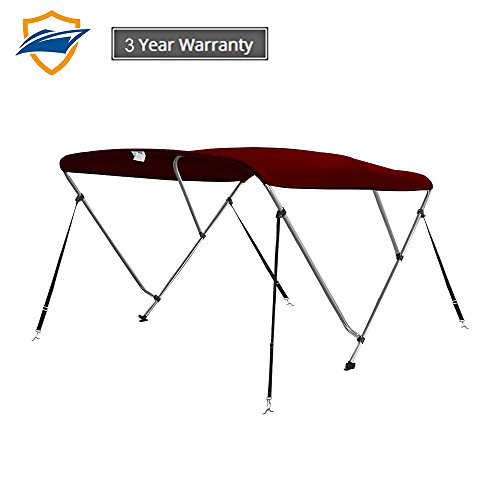 seamander 3 Bimini Tops for Boats,Boat Canopy Cover Top 4 Straps for Front and Rear Includes with Mounting Hardware