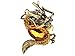 Alilang Golden Topaz Color Rhinestone Vintage Medieval Fantasy Mystic Dragon Zodiac Ring