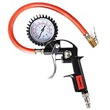PowRyte Works Pistol Grip Tire Inflator with Dial Gauge, Air Inflator with Locking Air Chuck -100 PSI
