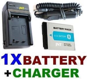 Travel Charger Set (AC Wall Plug + Car Adapater) + Replacement Li-ion Rechargeable Battery for Sony CyberShot DSC-T900, DSC-T100, DSC-T20