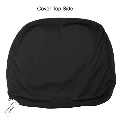 Gel Pad Seat Wheelchair Cushion Egg Sitter Covers 43 x 36 with Non Slip Drop Dot for Outdoor Office Kitchen Dining Room Patio Furniture Cars Chairs for Tailbone Sciatica Back Pain Black Cover AnyBack
