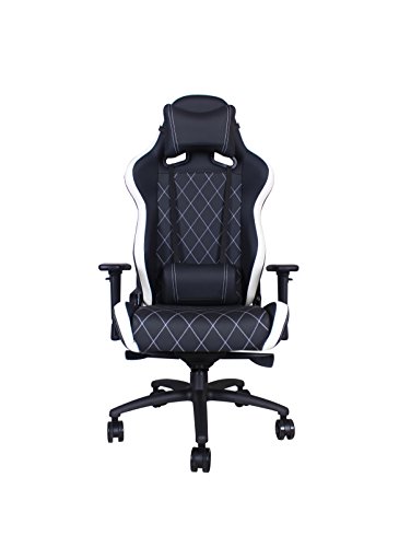 Ferrino XL White on Black Gaming and Lifestyle Chair by RapidX