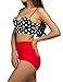 High Waisted Two Piece Swimsuits for Women Push Up Bathing Suits Bikini Polka Dot