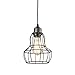 YOBO Lighting Minimalist 1-Light Oil Rubbed Bronze Hanging Pendant Light LOFT Wire Cage Guard