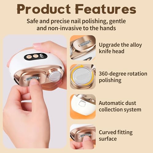 Electric Nail Clipper Set, Includes a 3 in 1 Automatic Nail Clipper + an Angled Nail Clipper for Babies, Children, Adults and Elderly, Ideal for All Nail Care Needs, White