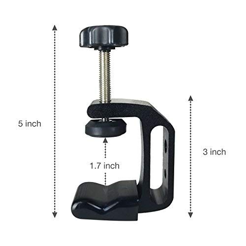 Julius Studio [2-Pack] C Clamp Multi Functional Adapter for Various Situation, Standard 1/4" 3/8" Female Screw Thread Hole for Mounting Equipment, Photo Video Studio, Wood Work, JSAG381 - Thumbnail 2