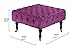 Divano Roma Furniture Classic Tufted Velvet Footrest/Footstool/Ottoman with Casters (Purple)