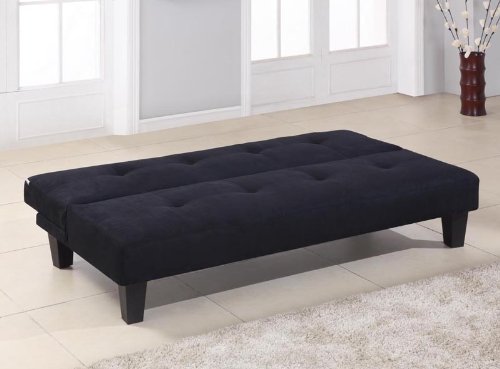 Kings Brand Tufted Design Black Microfiber With Adjustable Back