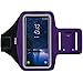i2 Gear Cell Phone Armband for Running - Workout Phone Holder Case with Adjustable Arm Band Sleeve for Galaxy S10, S9, S8 and iPhone 12, 11, X, XS, XR (Purple)