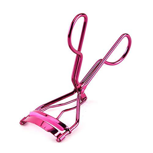 Beauty Plus - Eyelash Curler, Applicator, Available in 17 Models,Stainless Steel with Silicone Pad, for Perfect Curling and Applications, Professional Eyelash Curlers (Pink)