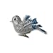 BANBERRY DESIGNS Bird Ornaments - Set of 24 Clip-On Birds - Package Includes 6 Red, 6 Blue, 6 Gold and 6 Silver - Simulation Mini Birds with Sequence and Glitter - Each is 2 Inches Tall