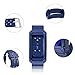 JIELIELE Compatible for Samsung Gear Fit 2 Watch Band, Rugged Full Protective Frame Case Replacement Straps Compatible Samsung Gear Fit2/ Gear Fit2 Pro (Blue)