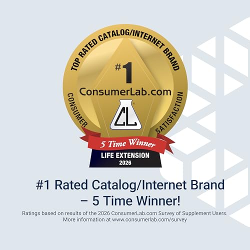 Life Extension Lithium 1000 mcg - for Brain Health, Anti-Aging & Longevity - Memory & Cognition, Mood Support Supplement -Once Daily - Gluten-Free, Non-GMO - 100 Count